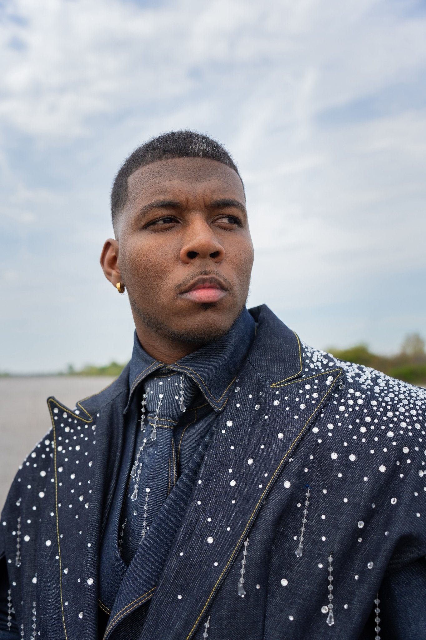 Chandelier Denim tie - Mario & Lee