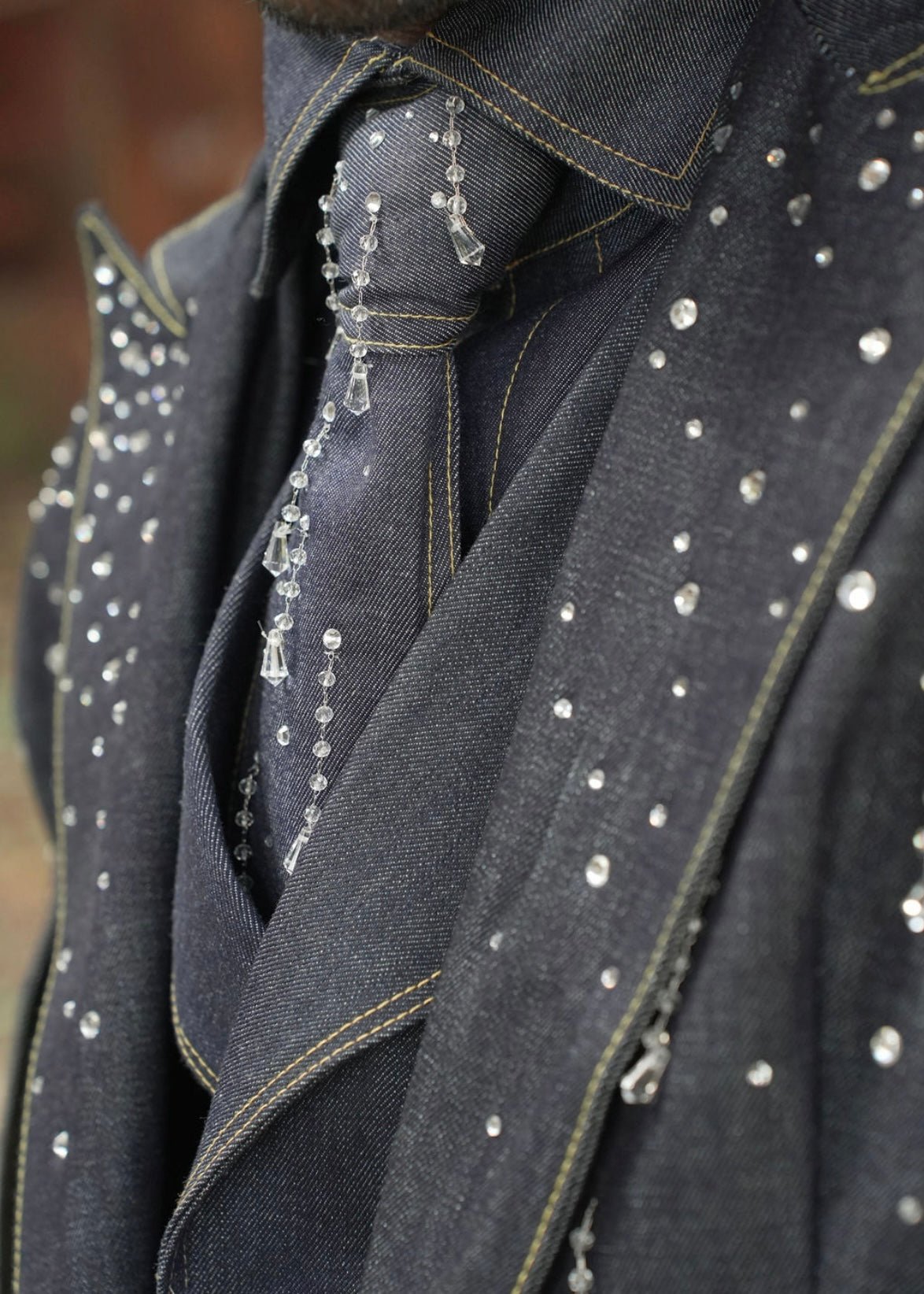 Chandelier Denim tie - Mario & Lee